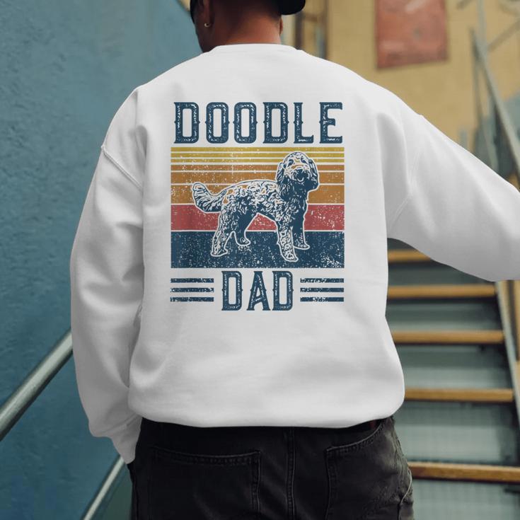 Vintage Doodle Dad Aussie Doodle & Goldendoodle Men's Sweatshirt Back Print