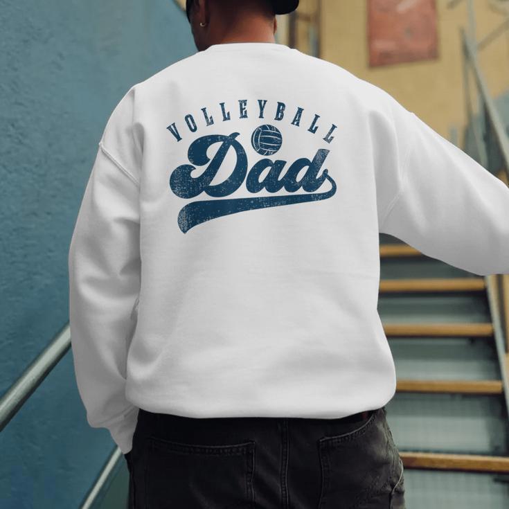 Volleyball Dad Daddy Father's Day Men's Sweatshirt Back Print