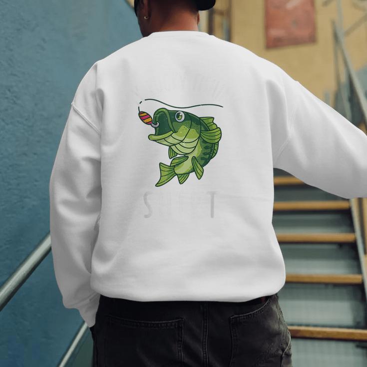 Youth Boy My Lucky Fishing-Shirt Bass Fish Dad Men's Sweatshirt Back Print