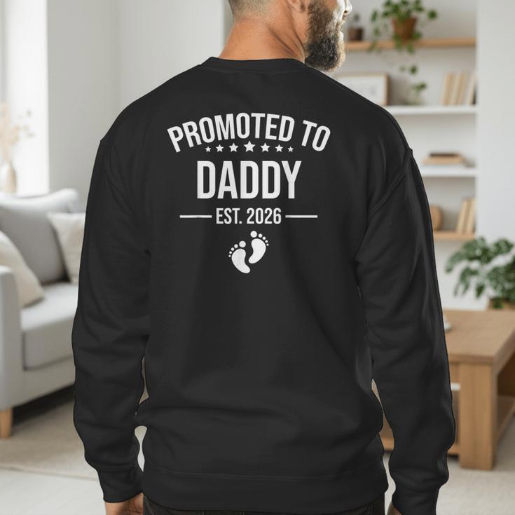 1st Time Dad EST 2026 New Dad New First Fathers Day Men's Sweatshirt Back Print