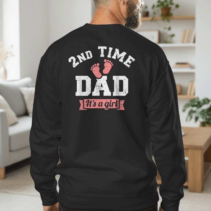 2nd Second Time Dad It's a Girl Gender Reveal Men's Sweatshirt Back Print