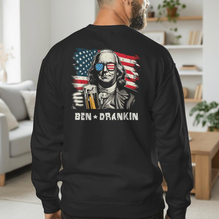 4th Of July Franklin Ben Drankin American Dad Men Women Men's Sweatshirt Back Print