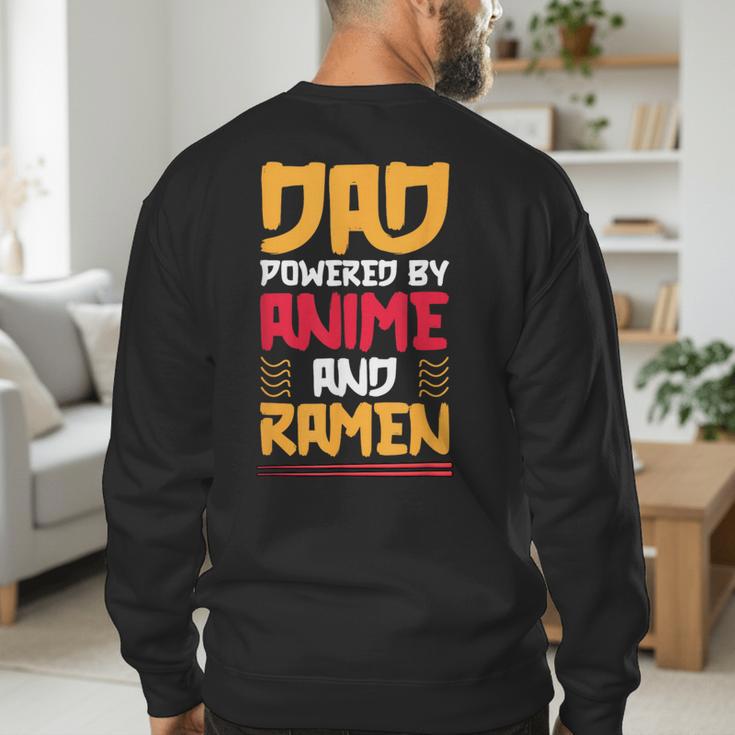 Anime Fathers Day Japanese Manga Otaku Kawaii Anime Dad Men's Sweatshirt Back Print
