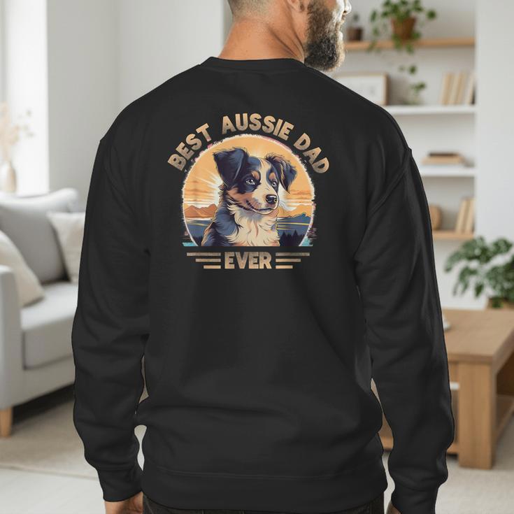 Aussie DAD Australian Shepherd Men's Sweatshirt Back Print
