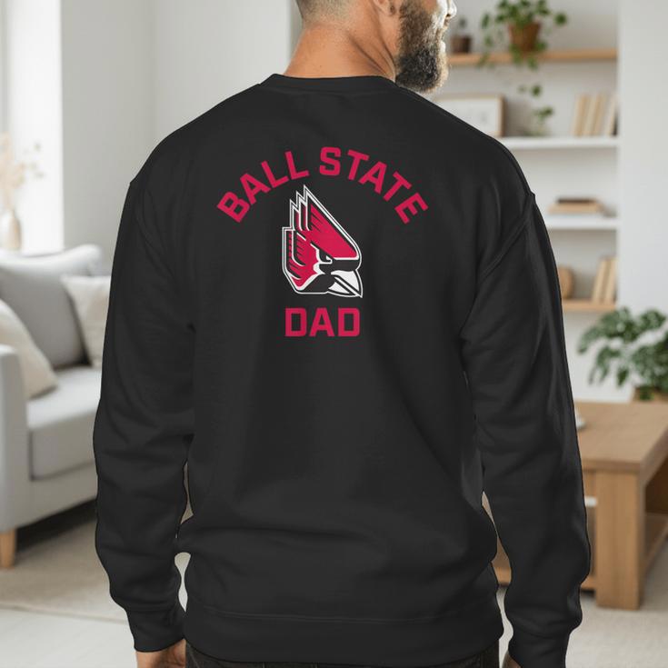 Ball State University Cardinals Arched Dad Men's Sweatshirt Back Print