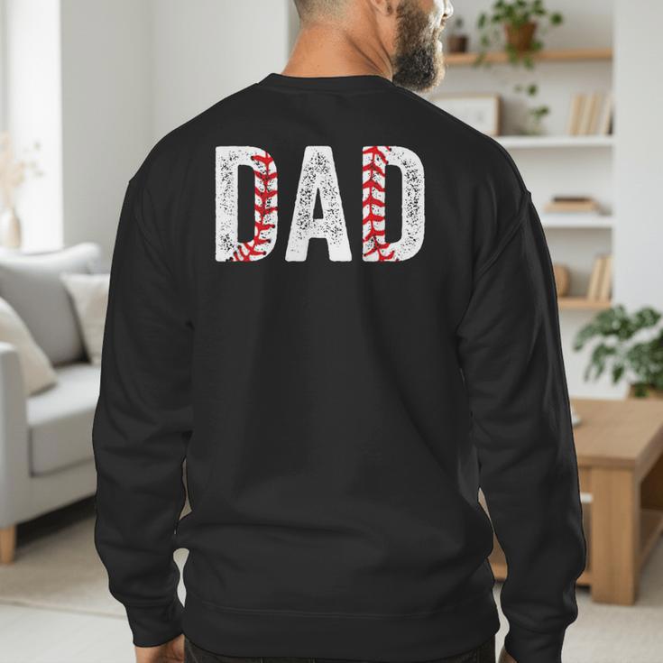 Baseball Dad Joke Sayings Fathers Day From Son Men's Sweatshirt Back Print
