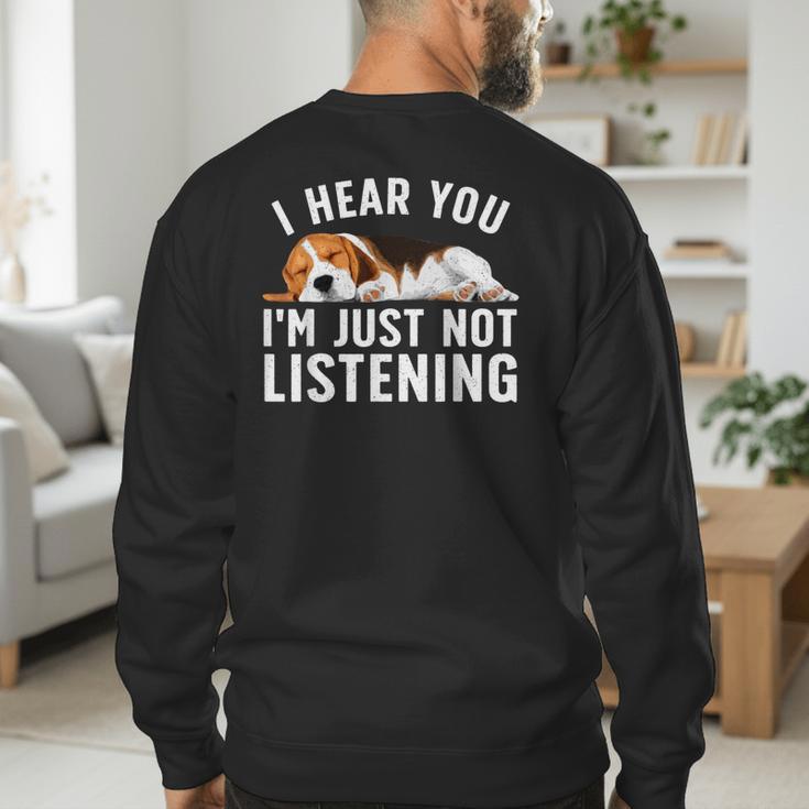 Beagle For Men Women Dad Mom Beagle Dog Lovers Men's Sweatshirt Back Print Beagle For Men Women Dad Mom Beagle Dog Lovers Men's Sweatshirt Back Print