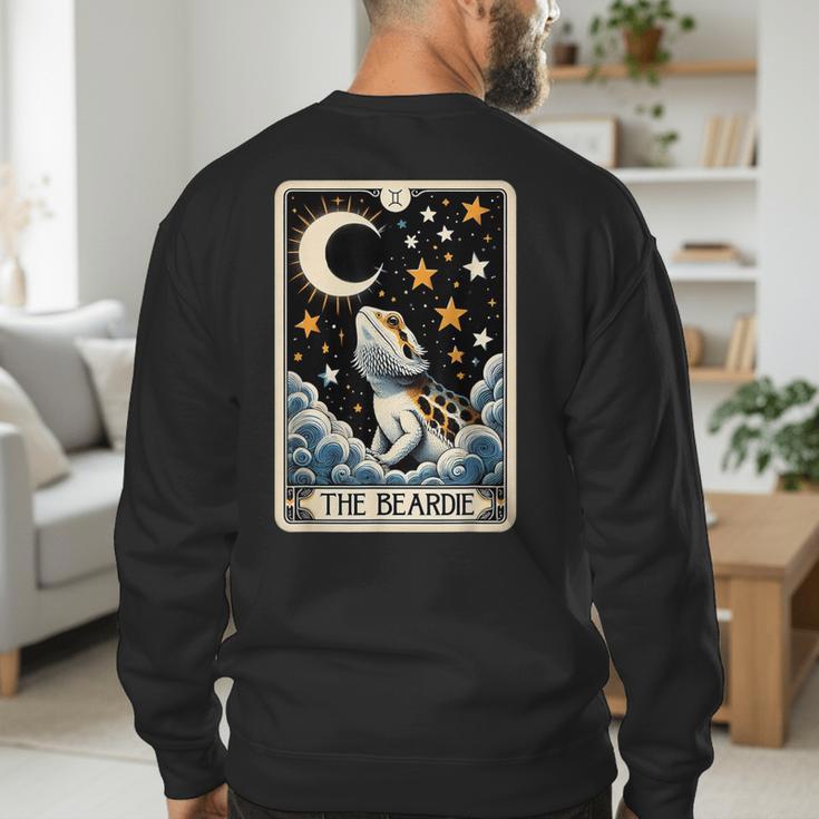 Bearded Dragon Tarot Card Beardie Mom Beardie Dad Men Women Men's Sweatshirt Back Print