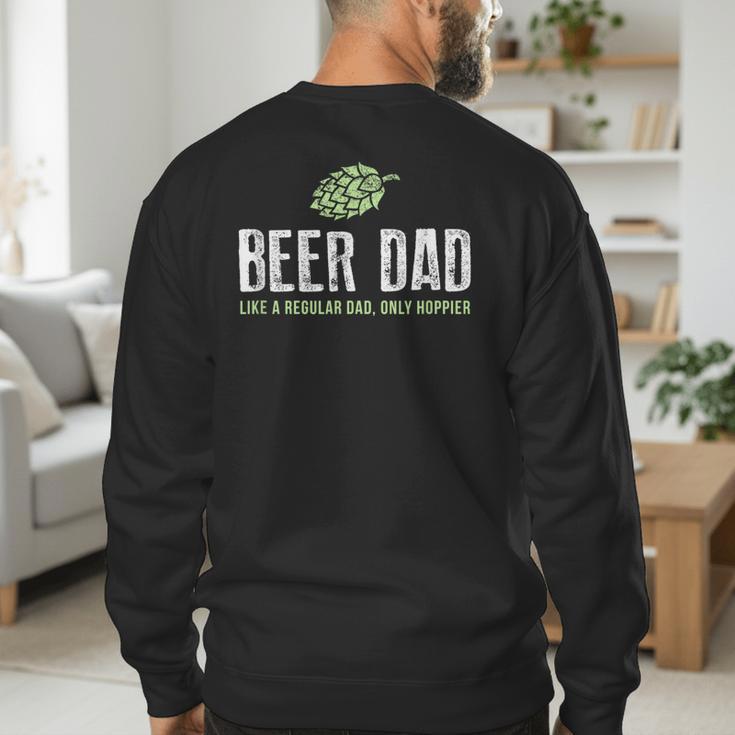 Beer Dad Shirt Cute Hops Drinking Men's Sweatshirt Back Print