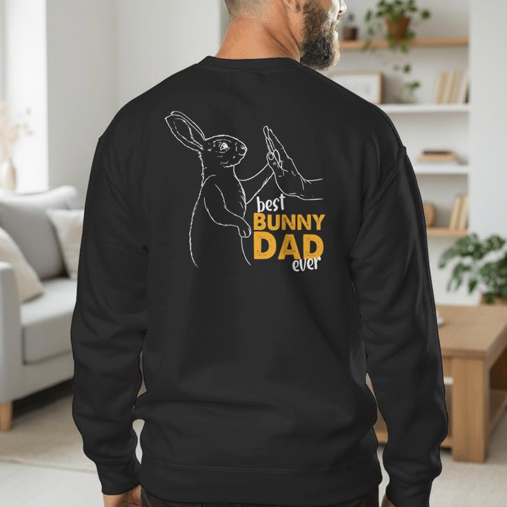 Best Bunny Dad Ever Rabbit Daddy Bunny Father Bunny Men's Sweatshirt Back Print