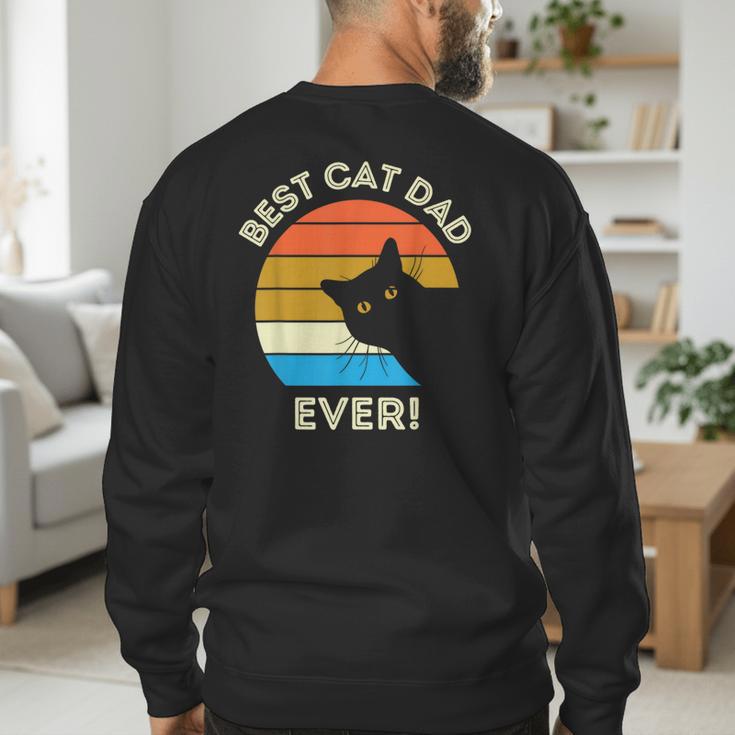 Best Cat Dad Ever Men Men's Sweatshirt Back Print