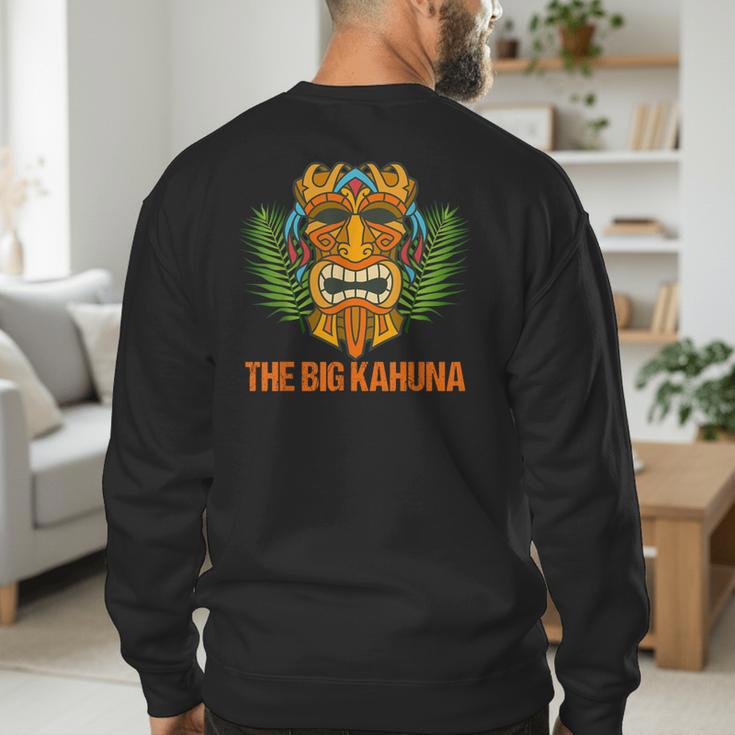 The Big Kahuna Hawaiian Tiki Dad Boss T-Shirt Men's Sweatshirt Back Print The Big Kahuna Hawaiian Tiki Dad Boss T-Shirt Men's Sweatshirt Back Print