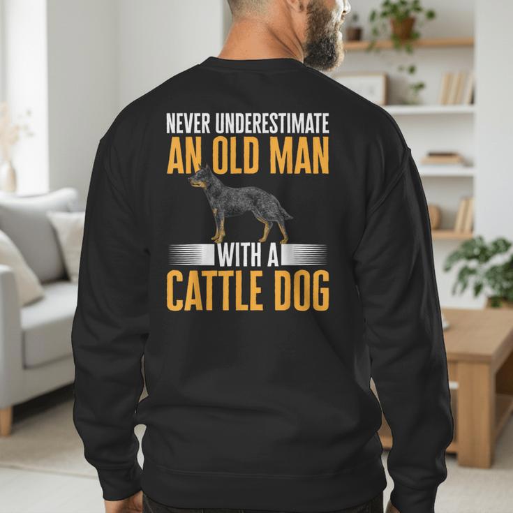 Blue Heeler Dad Australian Cattle Dog Men Men's Sweatshirt Back Print