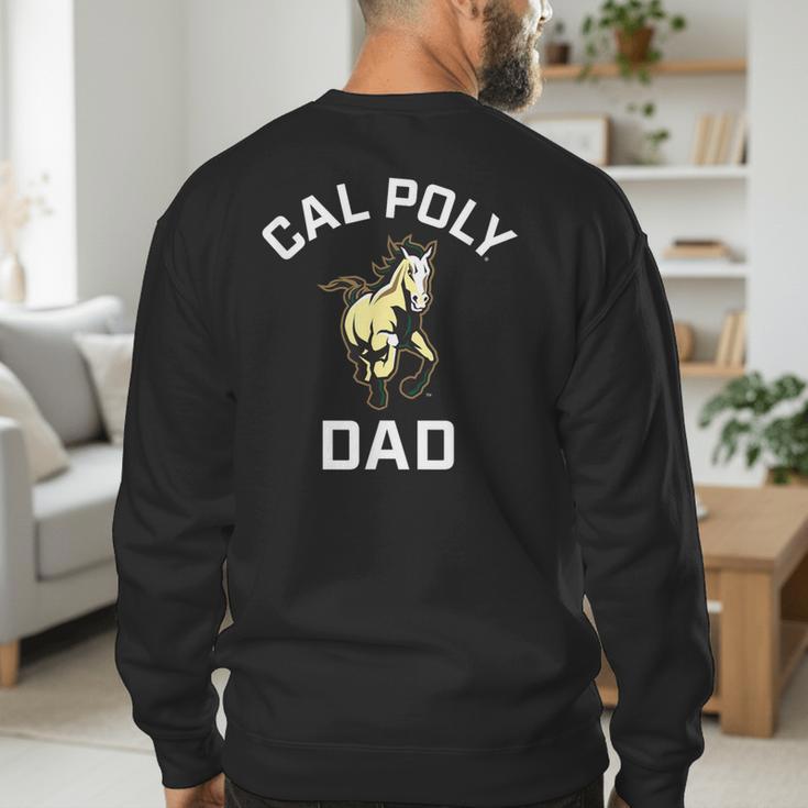 Cal Poly Mustangs Arched Dad Men's Sweatshirt Back Print Cal Poly Mustangs Arched Dad Men's Sweatshirt Back Print