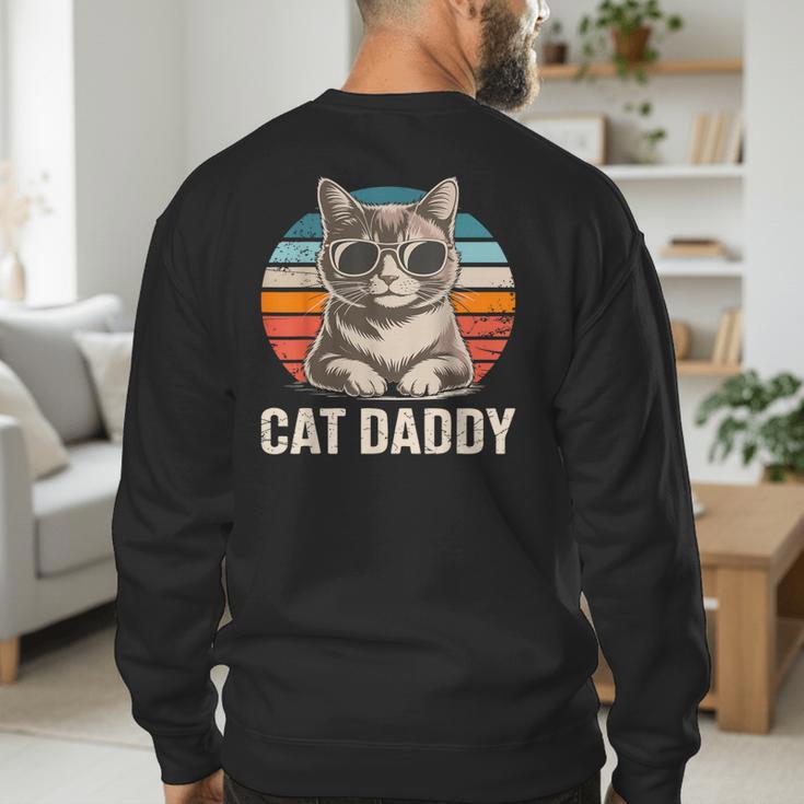 Cat Daddy Shirt Men Cat Lover Dad Fathers Day Men's Sweatshirt Back Print