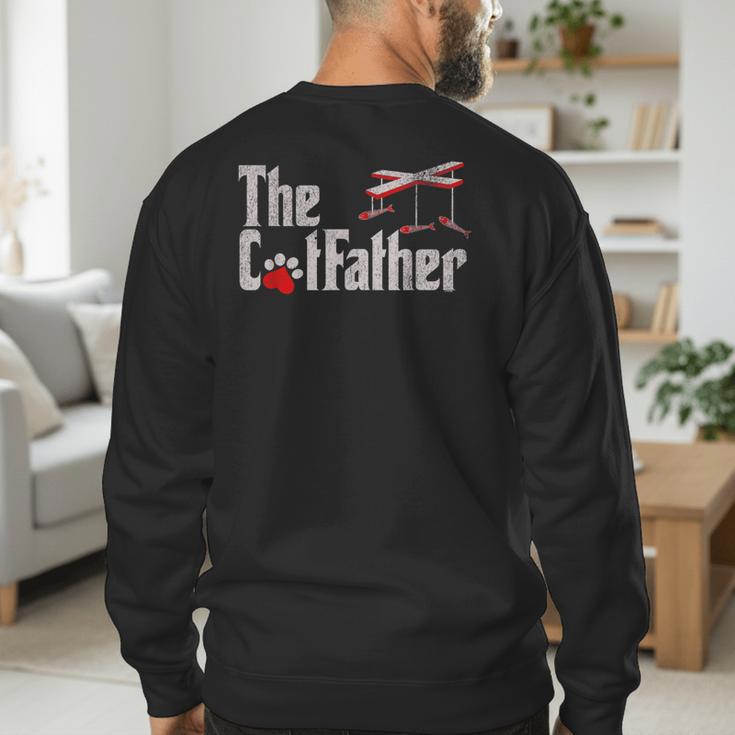 The Cat Father Cat Dad Feline Father Kitten Dad Men's Sweatshirt Back Print The Cat Father Cat Dad Feline Father Kitten Dad Men's Sweatshirt Back Print