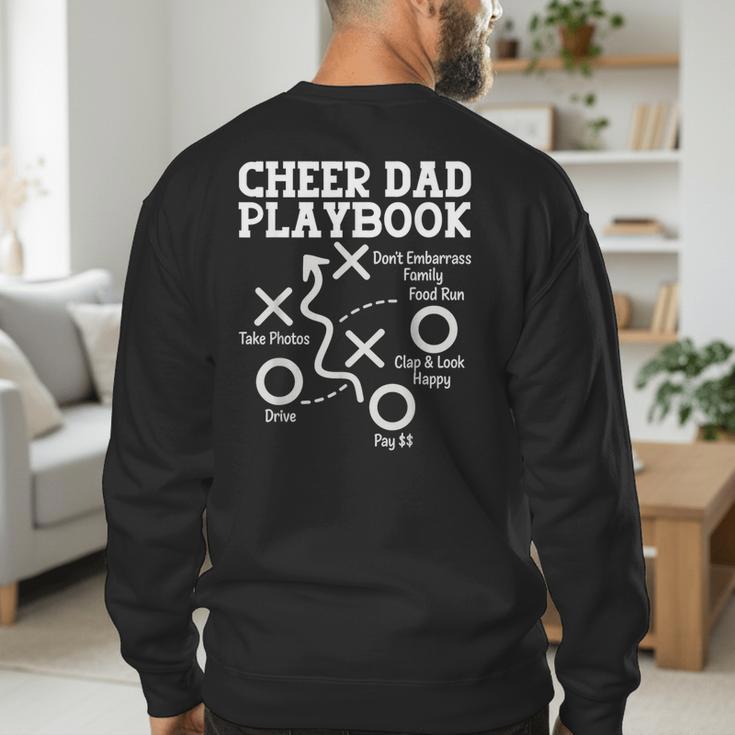 Cheer Dad Cheerleader Playbook Men's Sweatshirt Back Print
