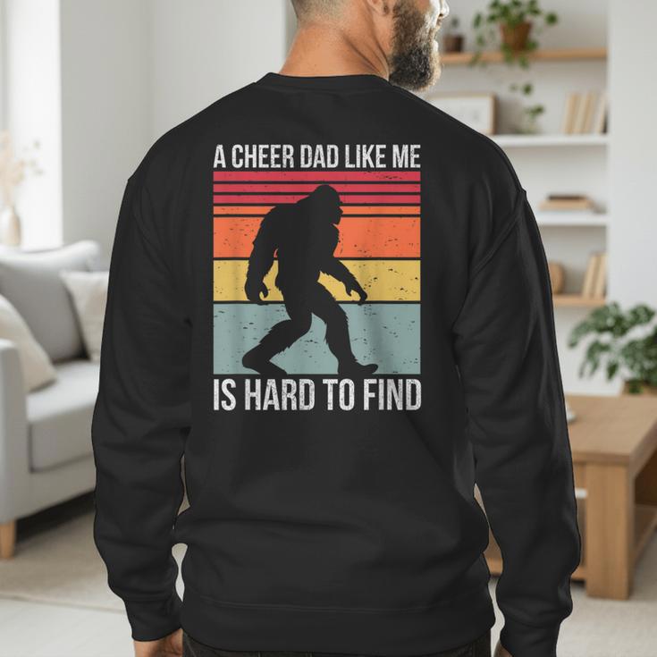 Cheer Dad Cheerleading Bigfoot Men's Sweatshirt Back Print