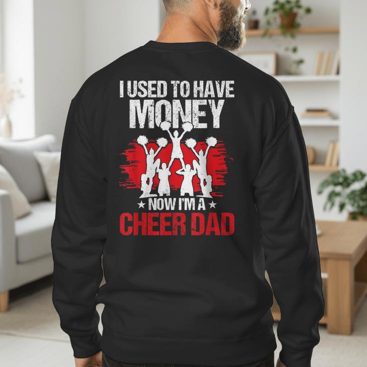 Cheer Dad Cheerleading Fathers Day Men's Sweatshirt Back Print