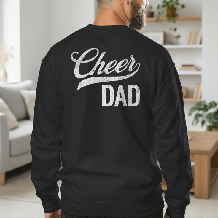 Cheer Dad Green Cheerleading Matching Parents Men's Sweatshirt Back Print