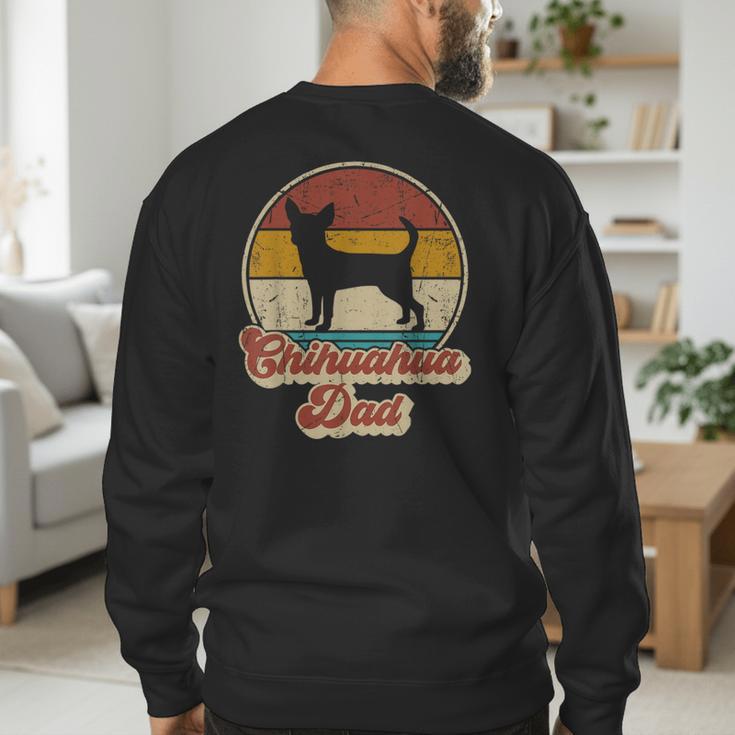Chihuahua Dad Dog Lover Men Chihuahua Dog Vintage Men's Sweatshirt Back Print Chihuahua Dad Dog Lover Men Chihuahua Dog Vintage Men's Sweatshirt Back Print