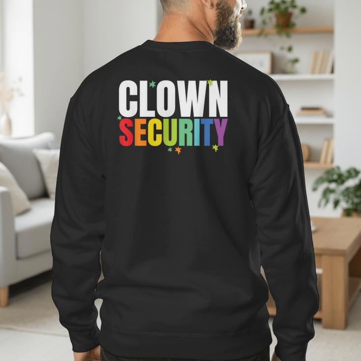 Clown Security Halloween Dad Mom Costume Men's Sweatshirt Back Print