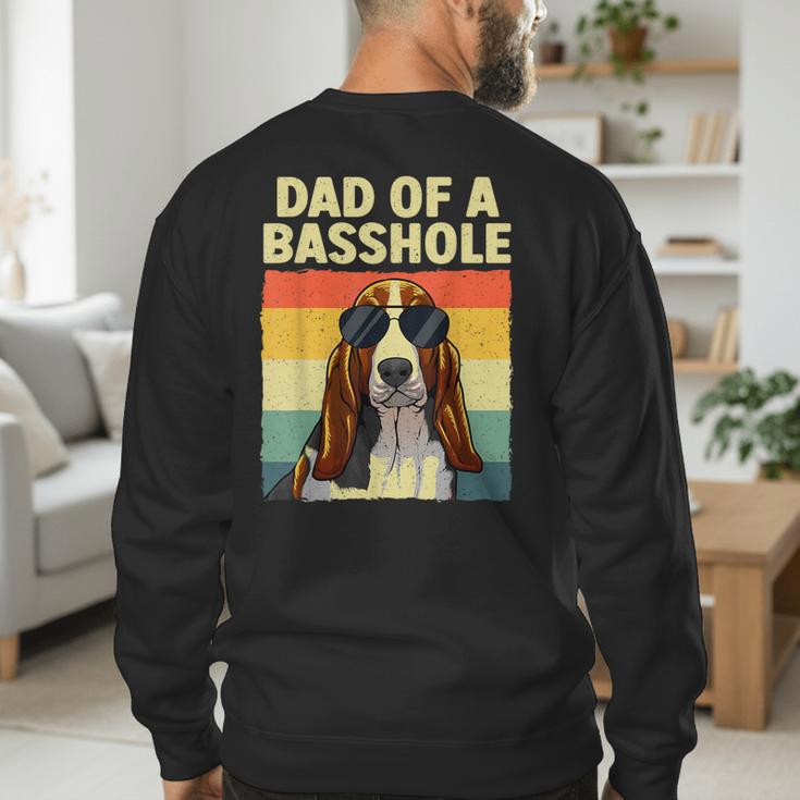 Cool Basset Hound For Men Dad Dog Basset Hound Lovers Men's Sweatshirt Back Print