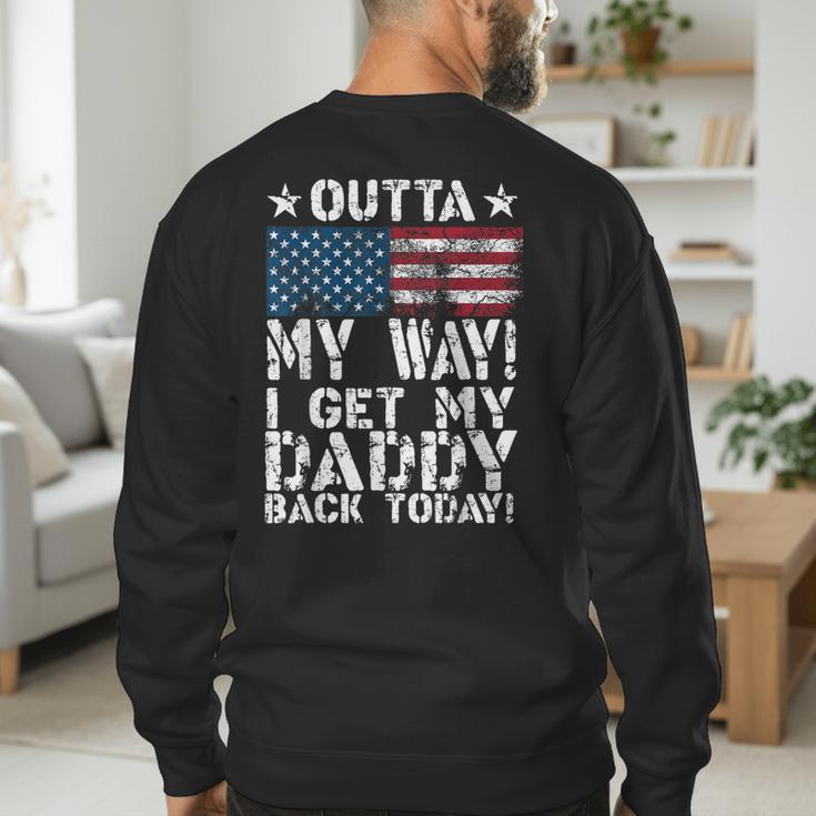 Cool I Get My Daddy Back Today Military Child Small Men's Sweatshirt Back Print Cool I Get My Daddy Back Today Military Child Small Men's Sweatshirt Back Print