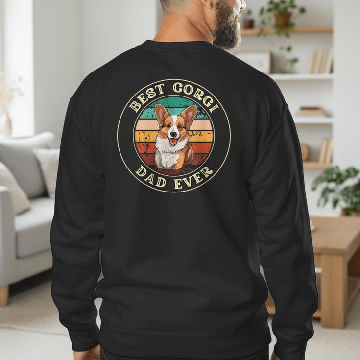 Corgi Dad Idea For Men Men's Sweatshirt Back Print