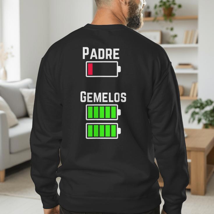Cufflinks Battery Filled Tired Dad Low Battery Charge Men's Sweatshirt Back Print