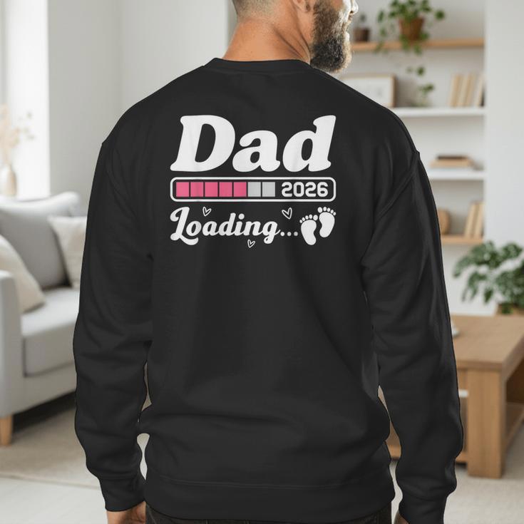 Dad To Be 2026 Loading Pink Pregnancy Reveal New Dad Daddy Men's Sweatshirt Back Print