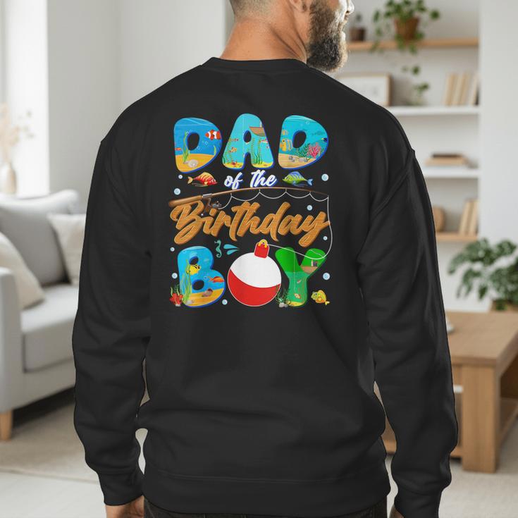 Dad Of The Birthday Boy Ofishally One Family Matching Party Men's Sweatshirt Back Print
