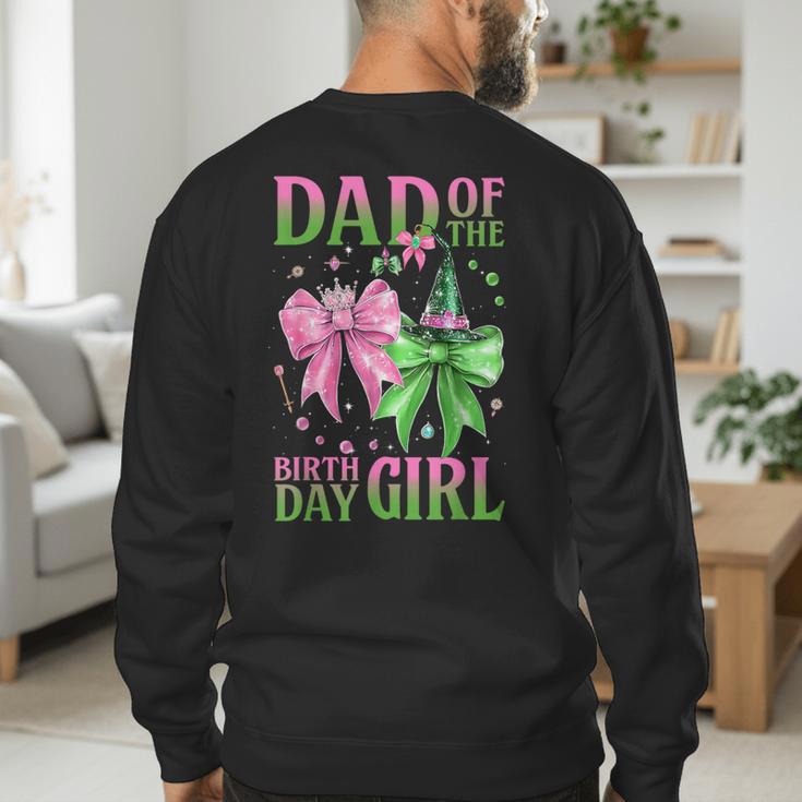 Dad Of The Birthday Girl Coquette Matching Family Party Men's Sweatshirt Back Print