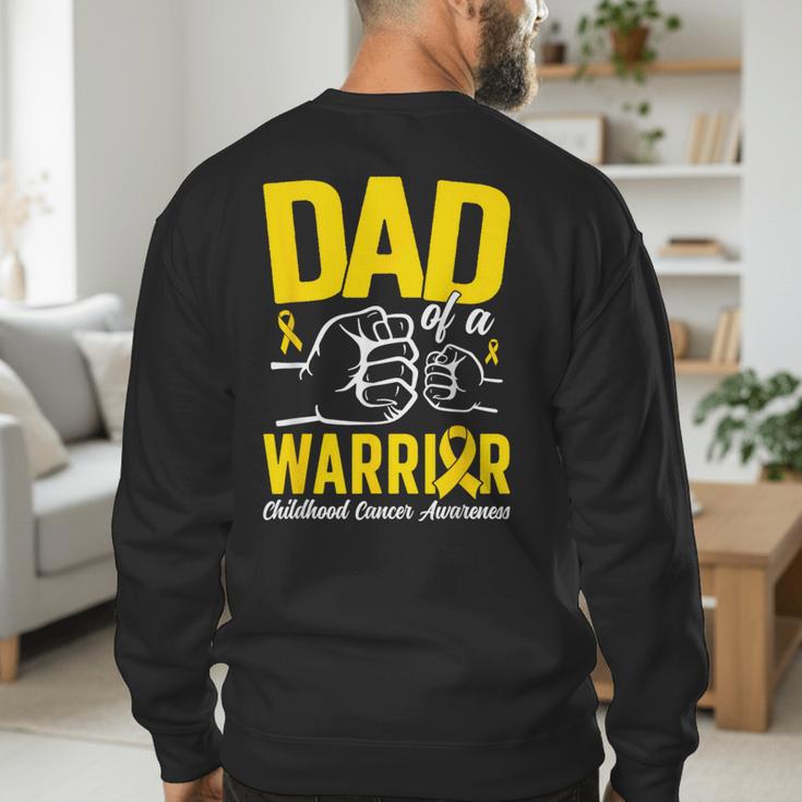 Dad Of A Childhood Cancer Warrior Childhood Cancer Awareness Men's Sweatshirt Back Print Dad Of A Childhood Cancer Warrior Childhood Cancer Awareness Men's Sweatshirt Back Print