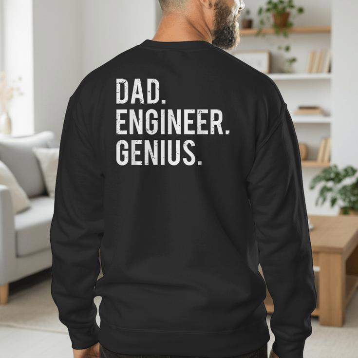 Dad Engineer Genius Cute Engineering Father Men's Sweatshirt Back Print