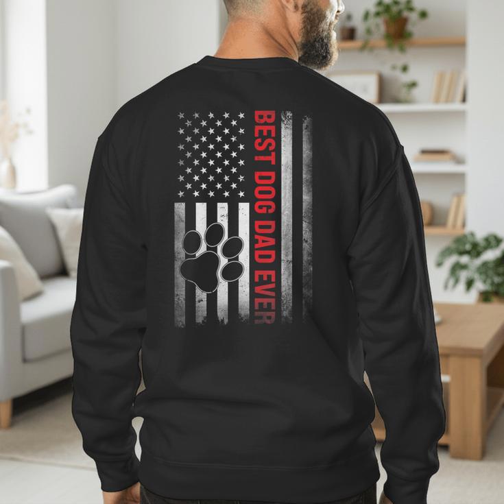 Dad Fathers Day Dog Dad Men's Sweatshirt Back Print Dad Fathers Day Dog Dad Men's Sweatshirt Back Print