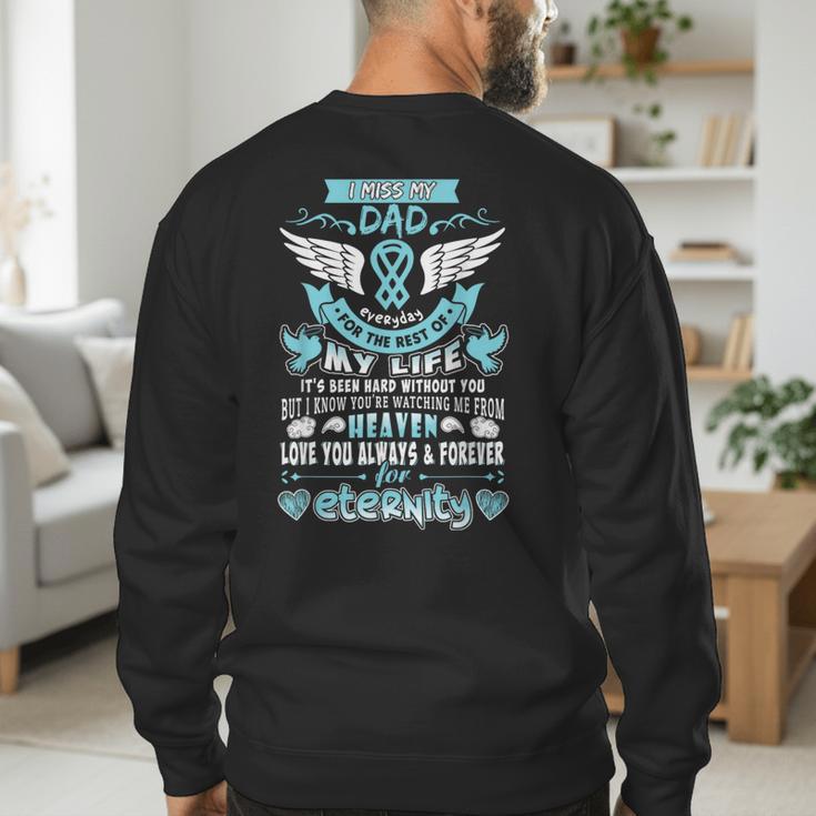 Dad Is My Guardian Angel Missing Memorial Day For Men Women Men's Sweatshirt Back Print