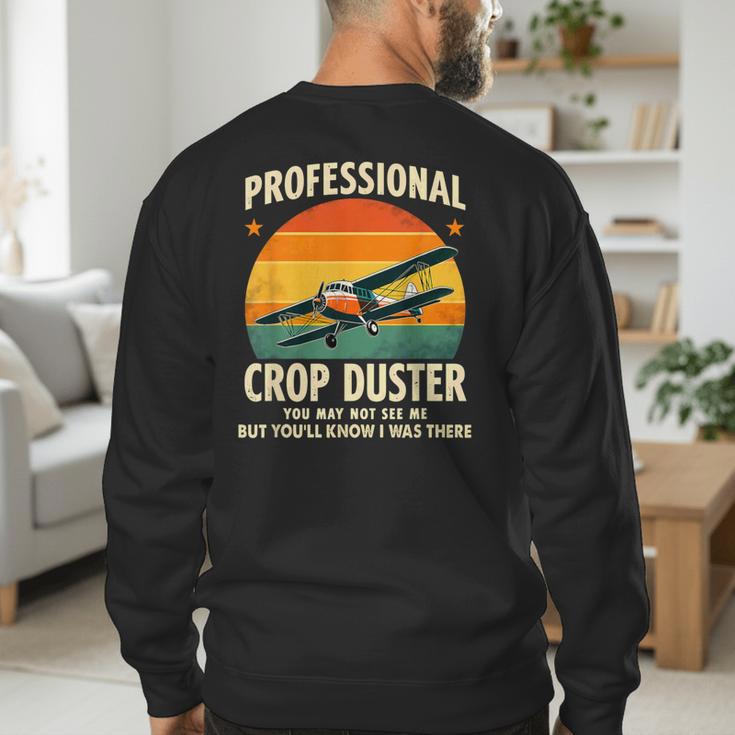 Dad Joke Farter Professional Crop Duster Men's Sweatshirt Back Print