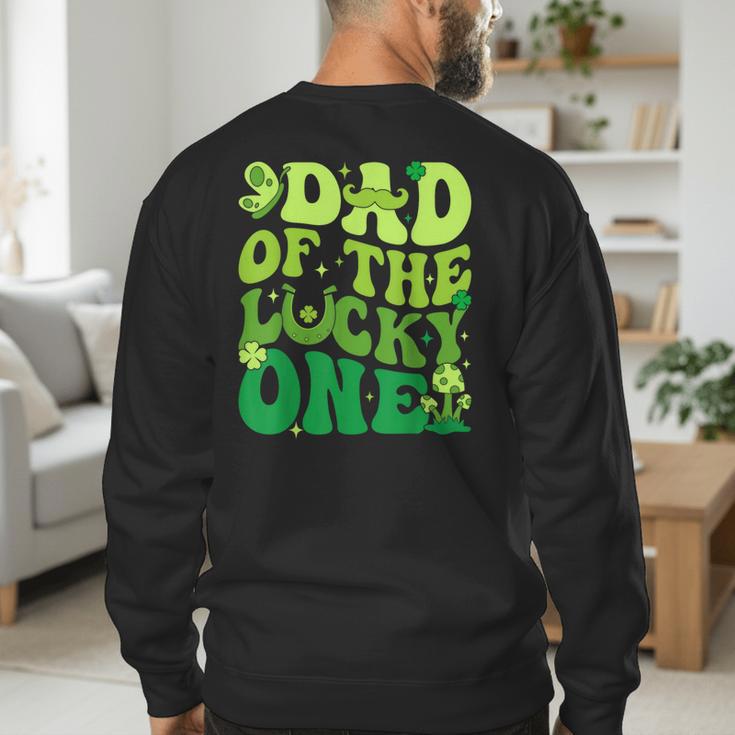 Dad Of The Lucky One Saint Patrick's Day Children Birthday Men's Sweatshirt Back Print