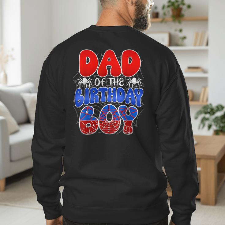 Dad And Mom Birthday Boy Spider Family Matching Men's Sweatshirt Back Print Dad And Mom Birthday Boy Spider Family Matching Men's Sweatshirt Back Print