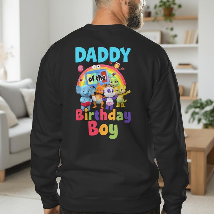 Dad And Mom Daddy Of The Birthday Boy Family Party Decor Men's Sweatshirt Back Print