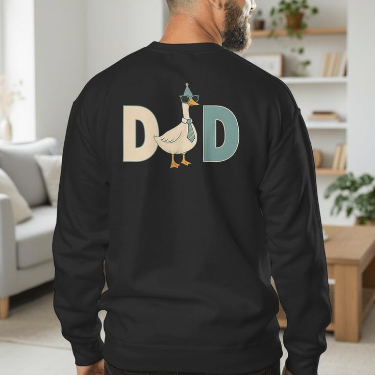 Dad Silly Goose 1st Birthday Family Matching Pocket Men's Sweatshirt Back Print Dad Silly Goose 1st Birthday Family Matching Pocket Men's Sweatshirt Back Print