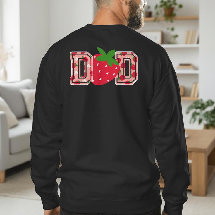 Dad Strawberry Birthday Men's Sweatshirt Back Print