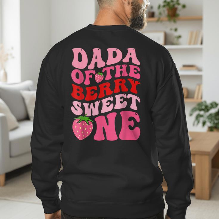 Dada Of The Berry Sweet One Strawberry First Birthday Men's Sweatshirt Back Print