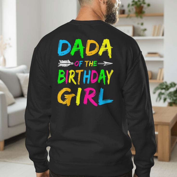 Dada Of The Birthday Girl Retro 80's Party Shirt Men's Sweatshirt Back Print Dada Of The Birthday Girl Retro 80's Party Shirt Men's Sweatshirt Back Print