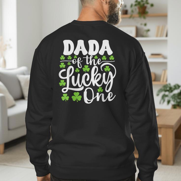 Dada Of The Lucky One First Birthday St Patrick's Day Men's Sweatshirt Back Print