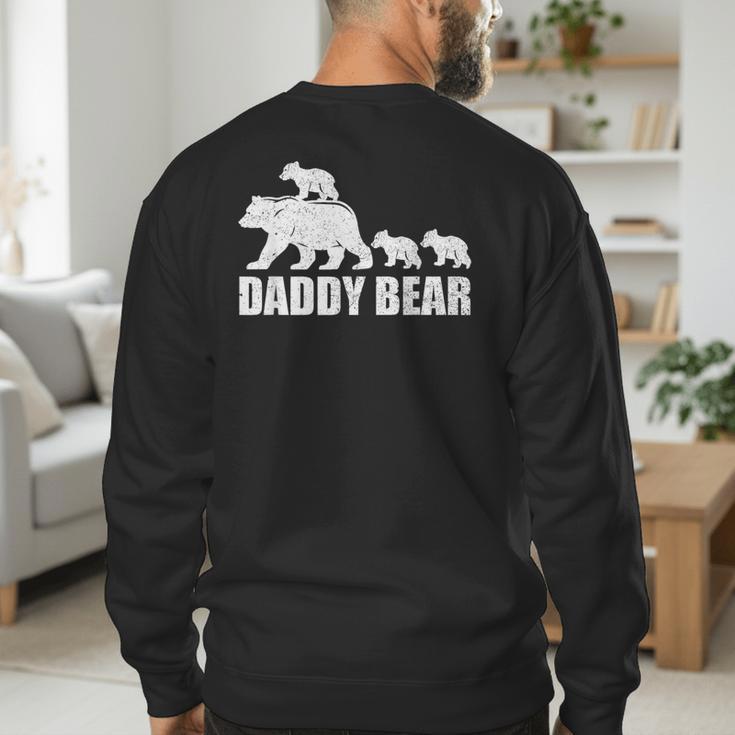 Daddy Bear 3 Cubs Shirt Daddy Bear 3 Kids Tshirt Dad 3 Kids Men's Sweatshirt Back Print