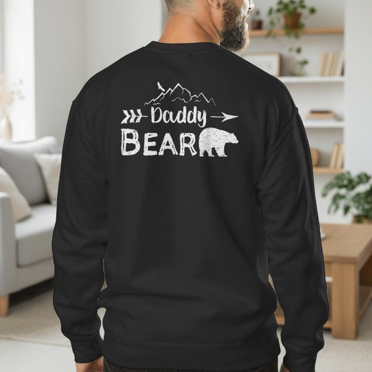 Daddy Bear Shirt Matching Family Mama Papa Bear Camping Men's Sweatshirt Back Print