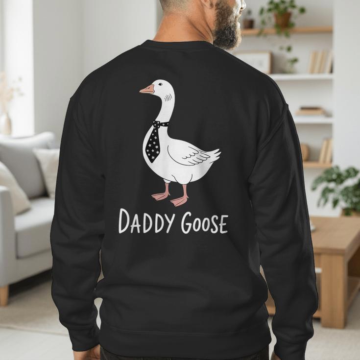 Daddy Goose Fun Father's Day Tee For Dad Men's Sweatshirt Back Print Daddy Goose Fun Father's Day Tee For Dad Men's Sweatshirt Back Print