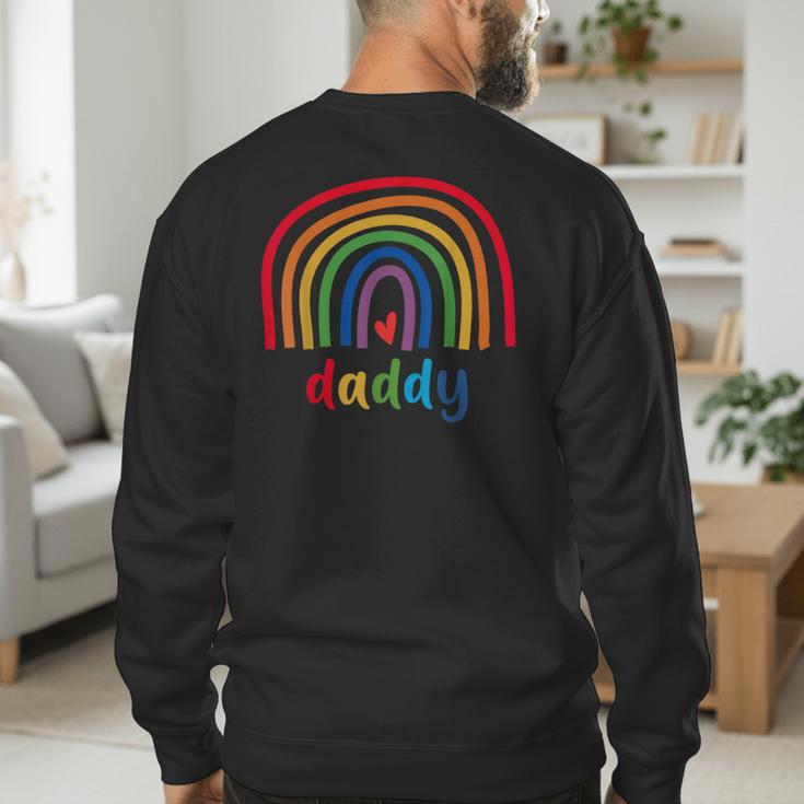 Daddy Rainbow For Women Men Family Matching Birthday Men's Sweatshirt Back Print Daddy Rainbow For Women Men Family Matching Birthday Men's Sweatshirt Back Print